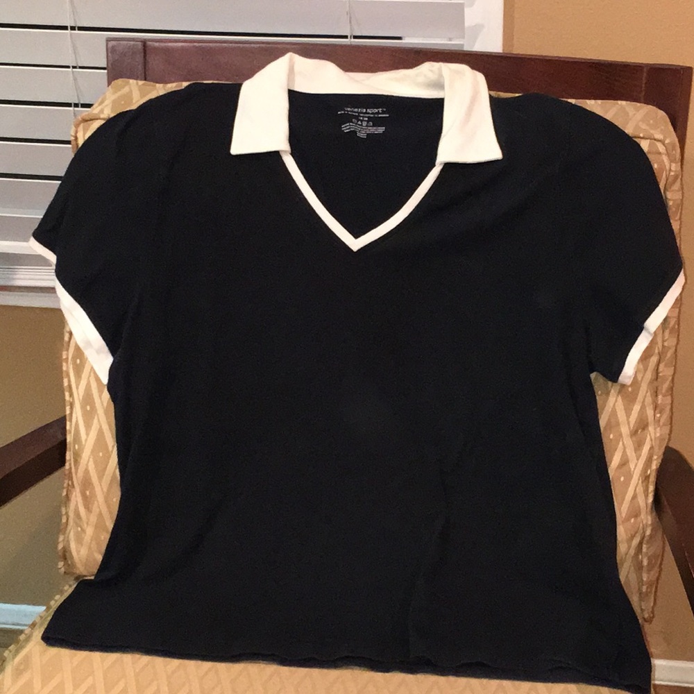 Black and white polo